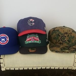 Chicago Cubs Baseball Hat Lot of 4, 2 are new